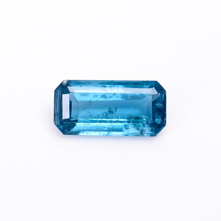 natural dark blue kyanite radiant shape cut stone loose gemstone