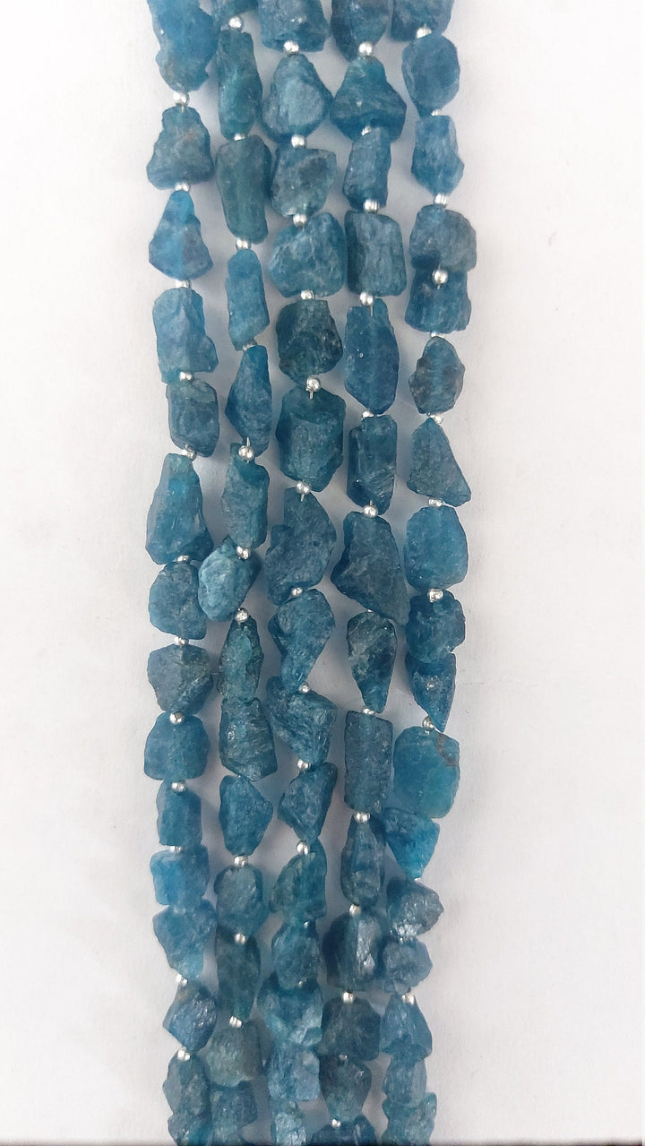 dark blue apatite rough stone beads dark blue apatite rough stone 8inch necklace dark blue apatite