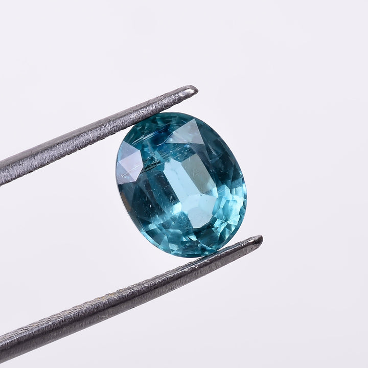 natural blue oval shape cut stone loose gemstone
