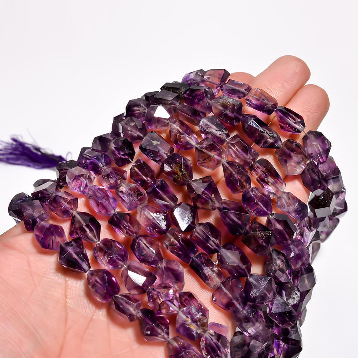 elestial amethyst natural gemstone tumbled shape faceted