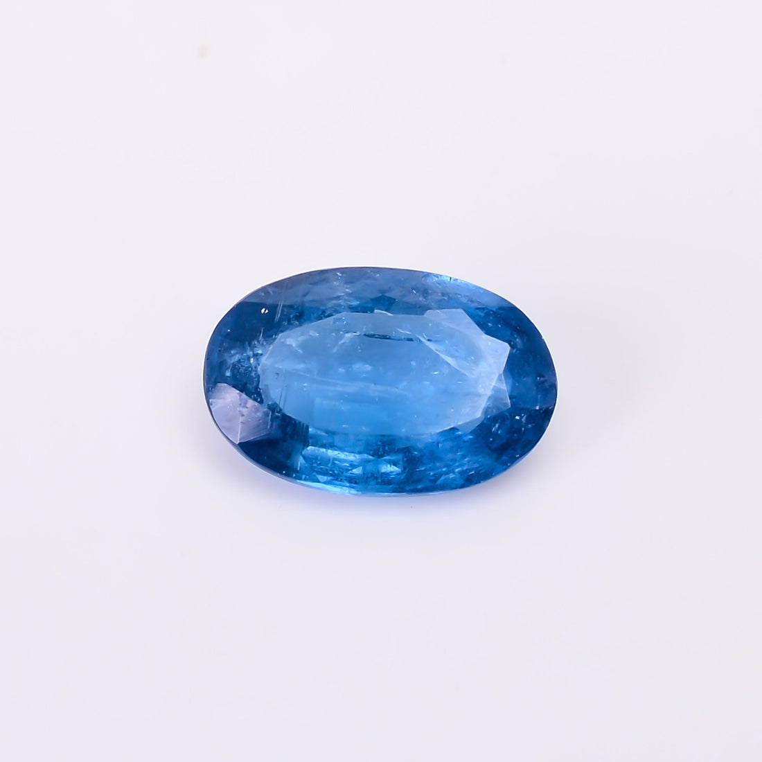 natural blue kyanite oval shape cut stone loose gemstone