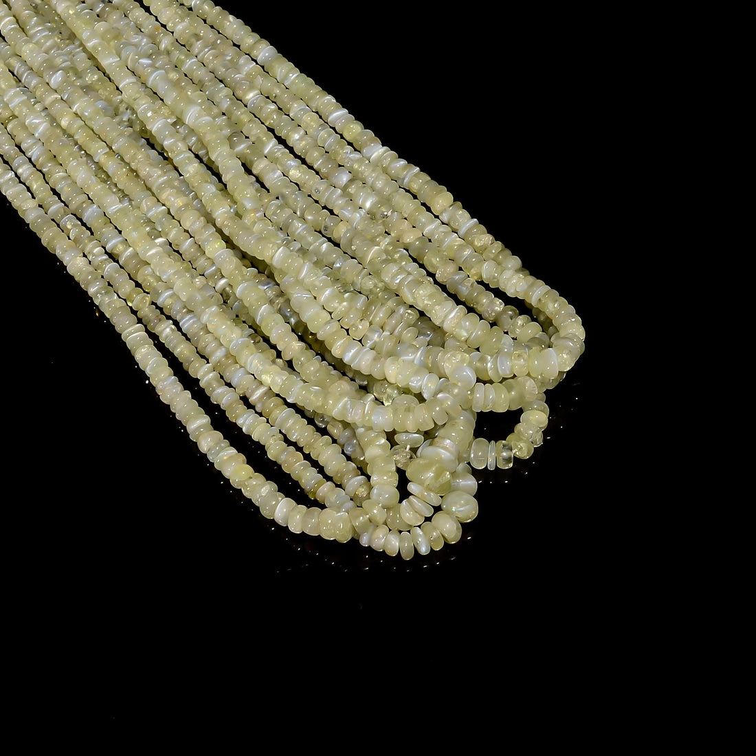 chrysoberyl cats eye natural gemstone rondelle shape smooth 9 lines strand 16 beads 2x2 7x7 mm 535 5 ct yn 531