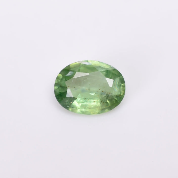 natural green mint kyanite oval shape cut stone loose gemstone