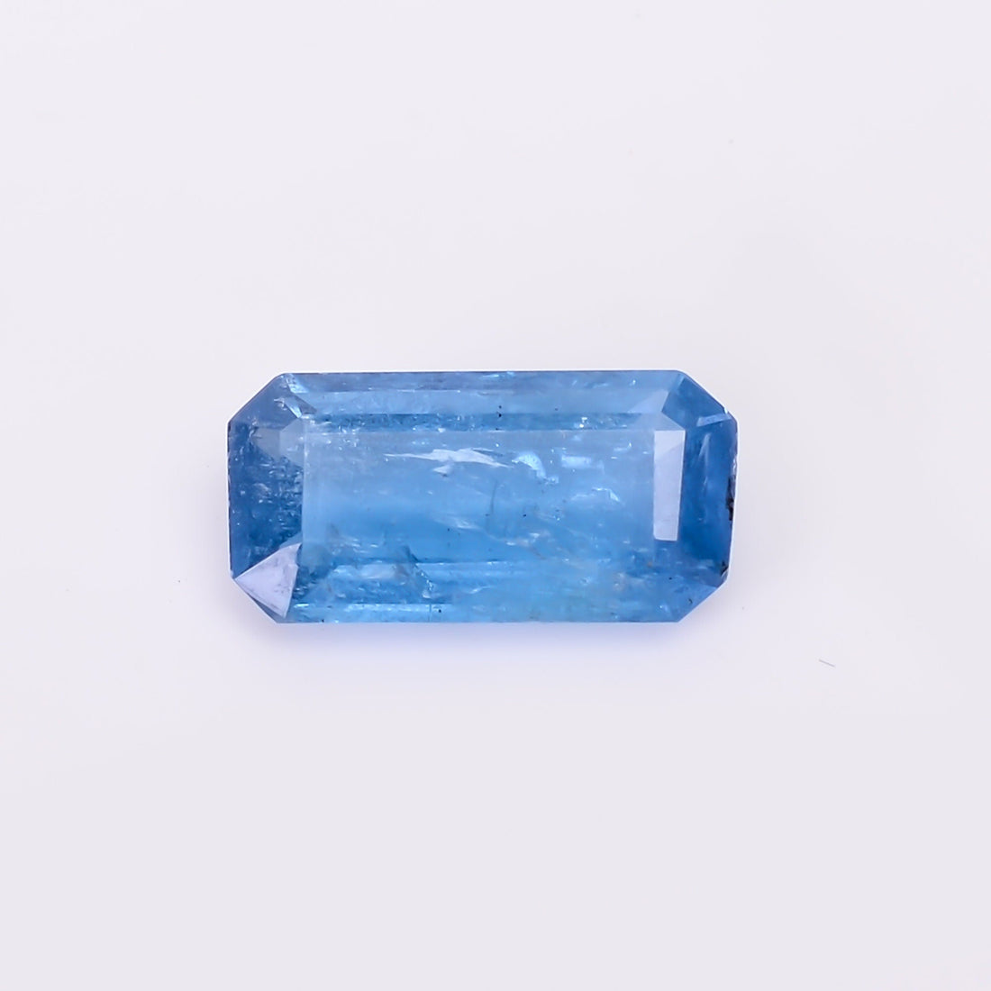 natural blue kyanite radiant shape cut stone loose gemstone