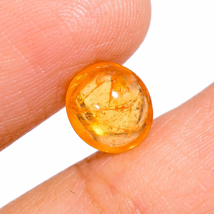 mandarin garnet oval shape cabochon natural loose gemstone