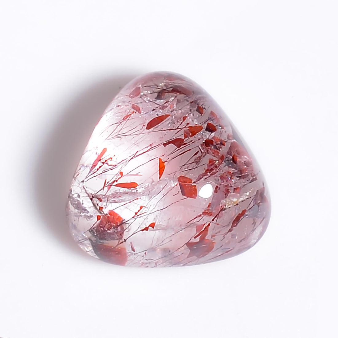 elestial quartz trillion shape cabochon loose gemstone