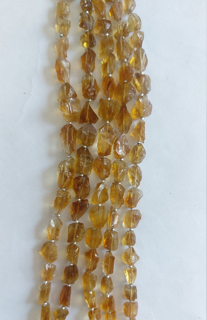 citrine rough stone beads citrine rough stone 8inch necklace citrine rough stone