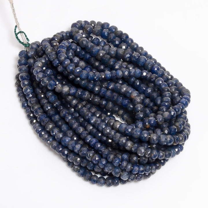 sapphire natural gemstone rondelle shape faceted