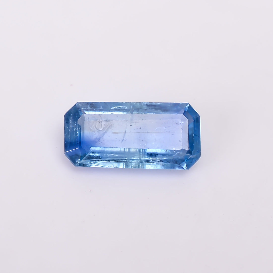 natural blue kyanite radiant shape cut stone loose gemstone