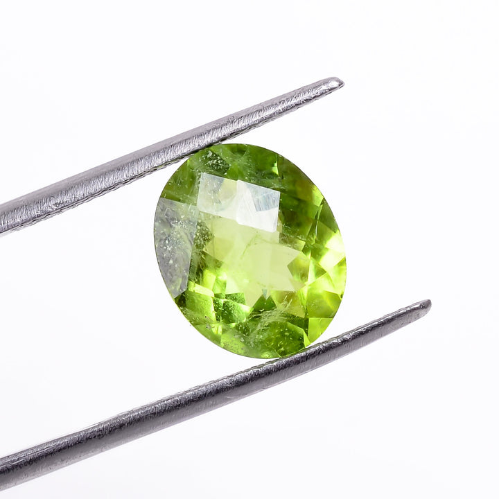 peridot natural oval shape faceted loose gemstone