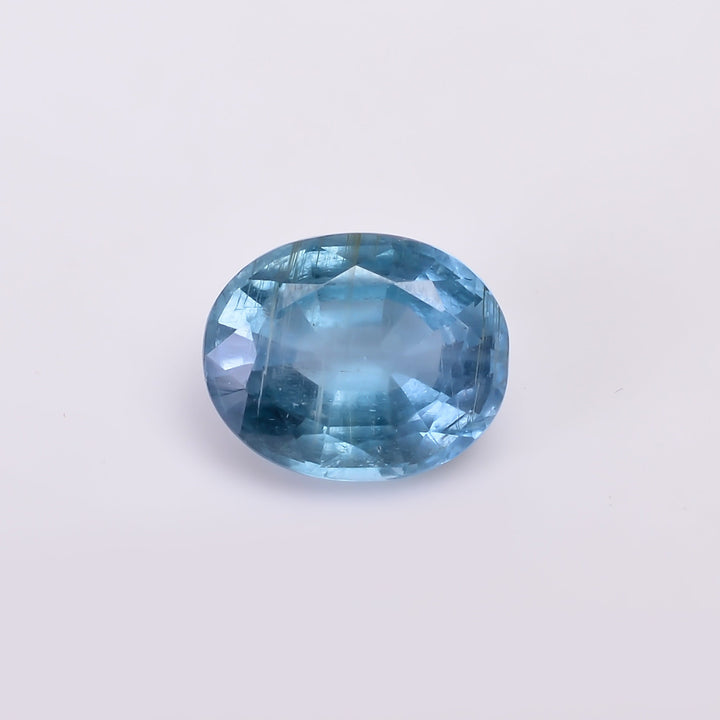 natural blue kyanite oval shape cut stone loose gemstone