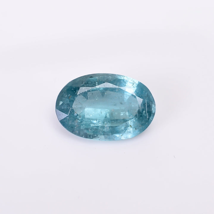 natural blue kyanite oval shape cut stone loose gemstone