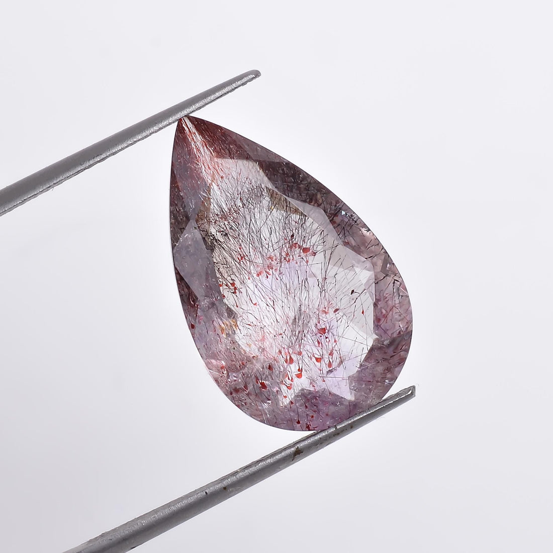 elestial quartz pear shape natural cut stone loose gemstone