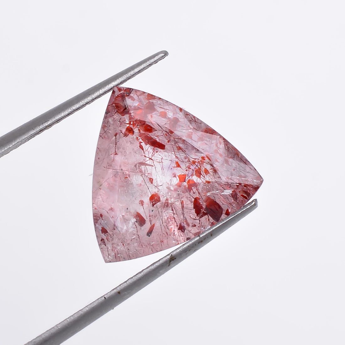 elestial quartz trillion shape natural cut stone loose gemstone