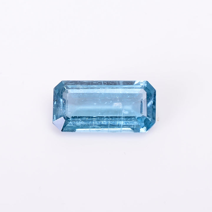 natural blue kyanite radiant shape cut stone loose gemstone