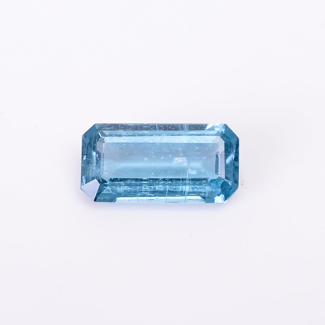 natural blue kyanite radiant shape cut stone loose gemstone