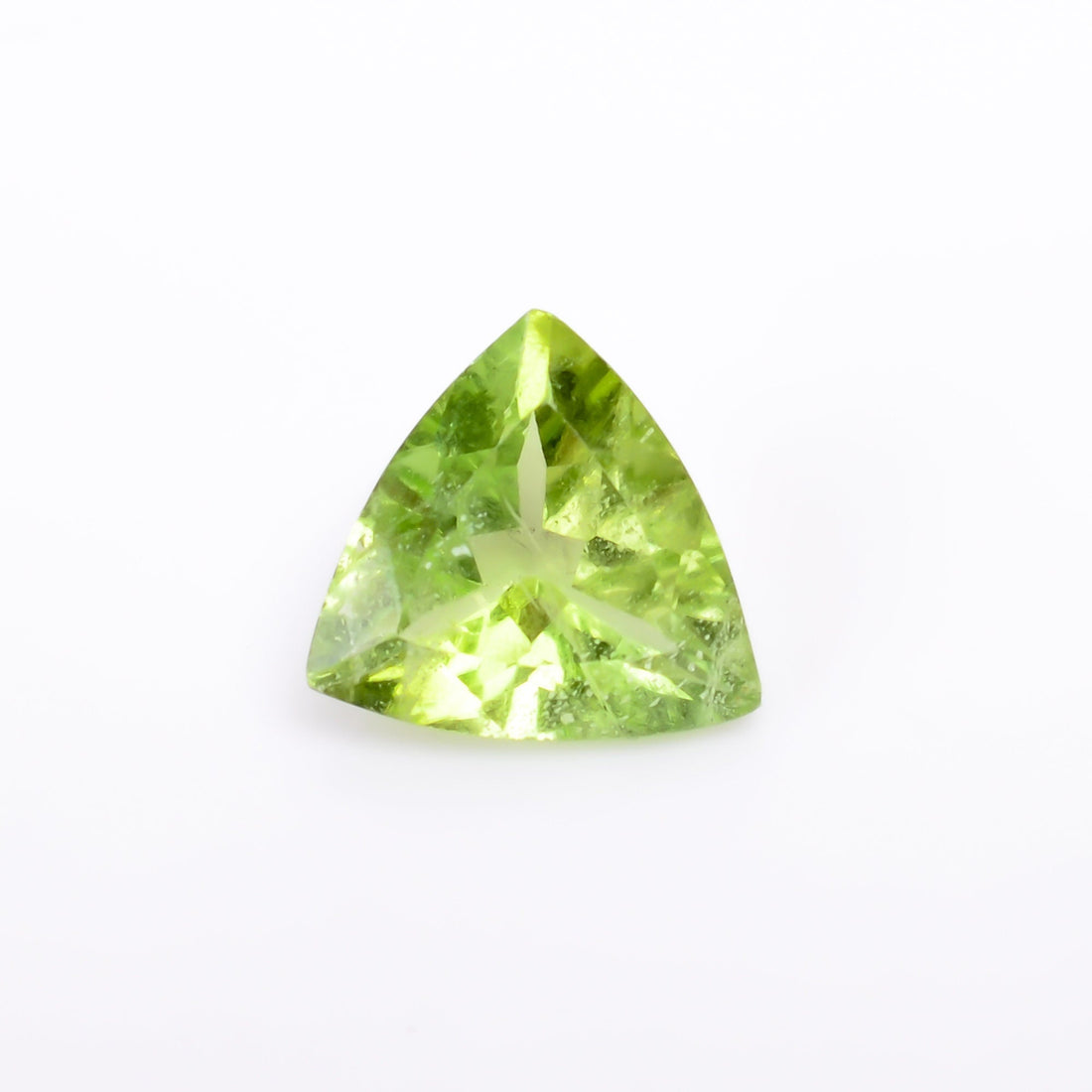 peridot natural trillion shape cut stone loose gemstone