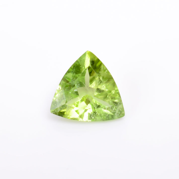 peridot natural trillion shape cut stone loose gemstone