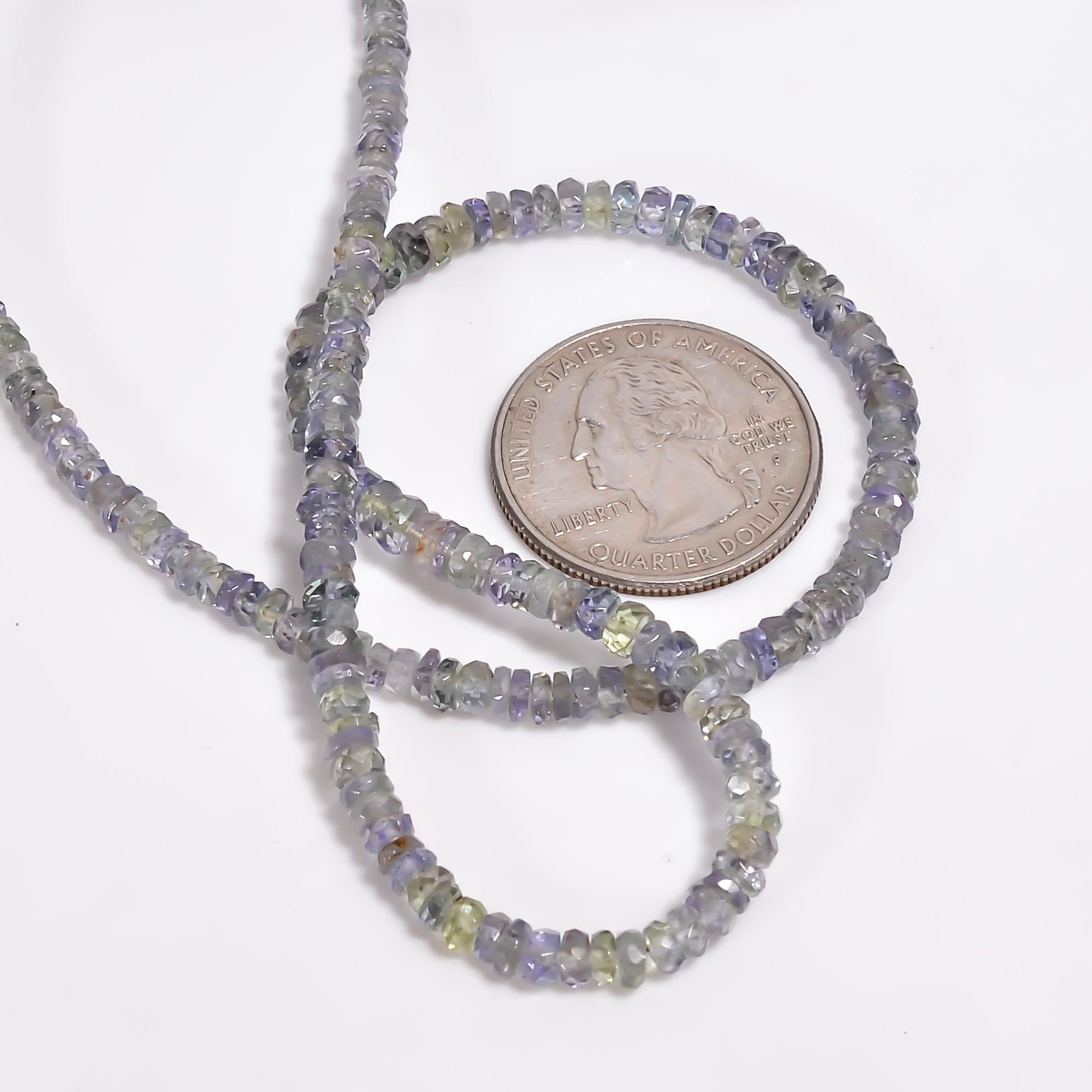 bio color tanzanite natural gemstone rondelle shape faceted 