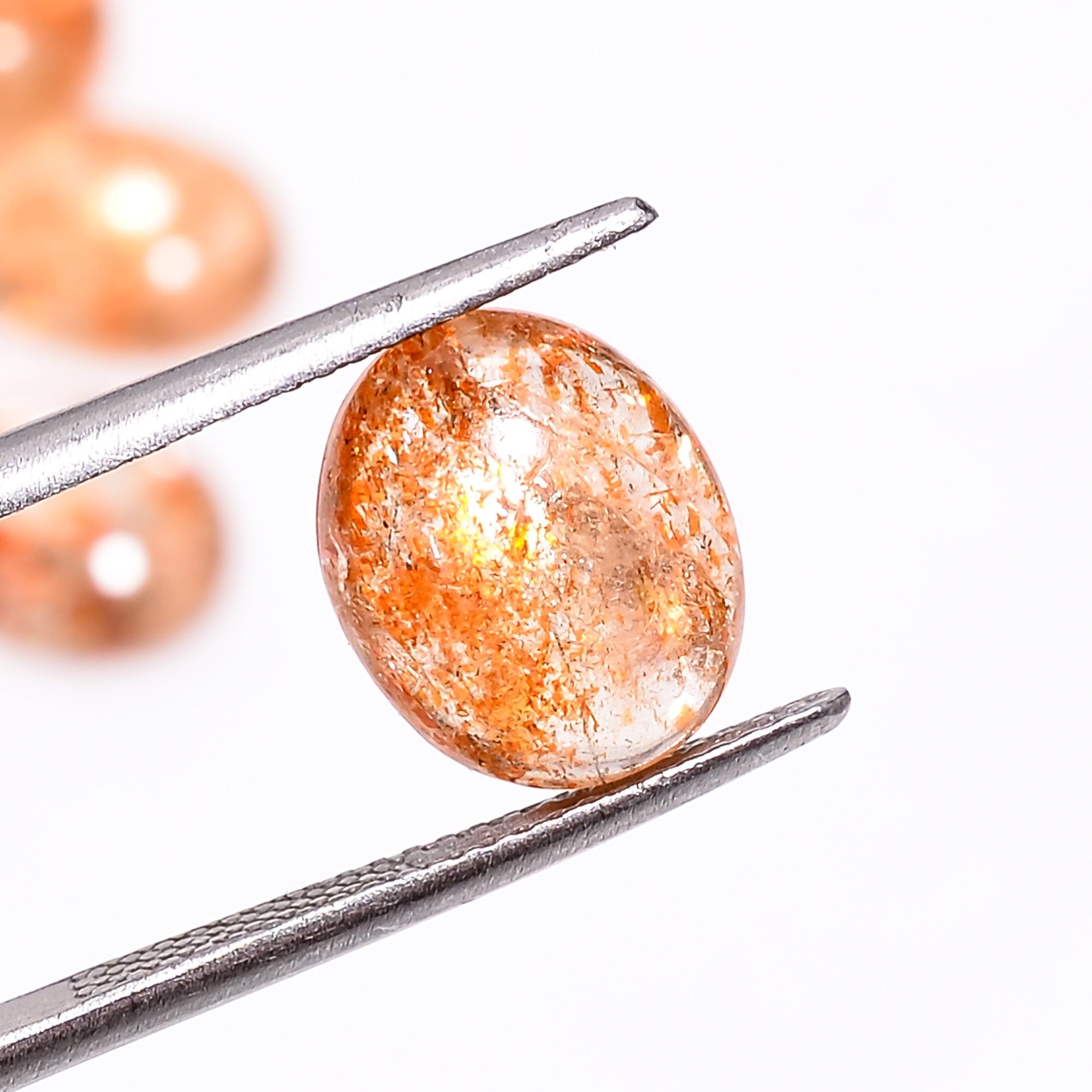 sunstone oval shape cabochon natural loose gemstone 10 pcs lot