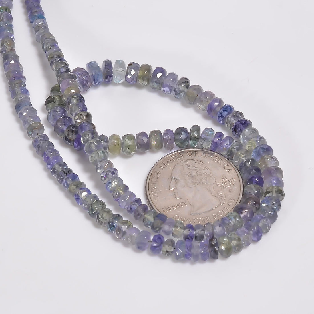 bio color tanzanite natural gemstone rondelle shape faceted 