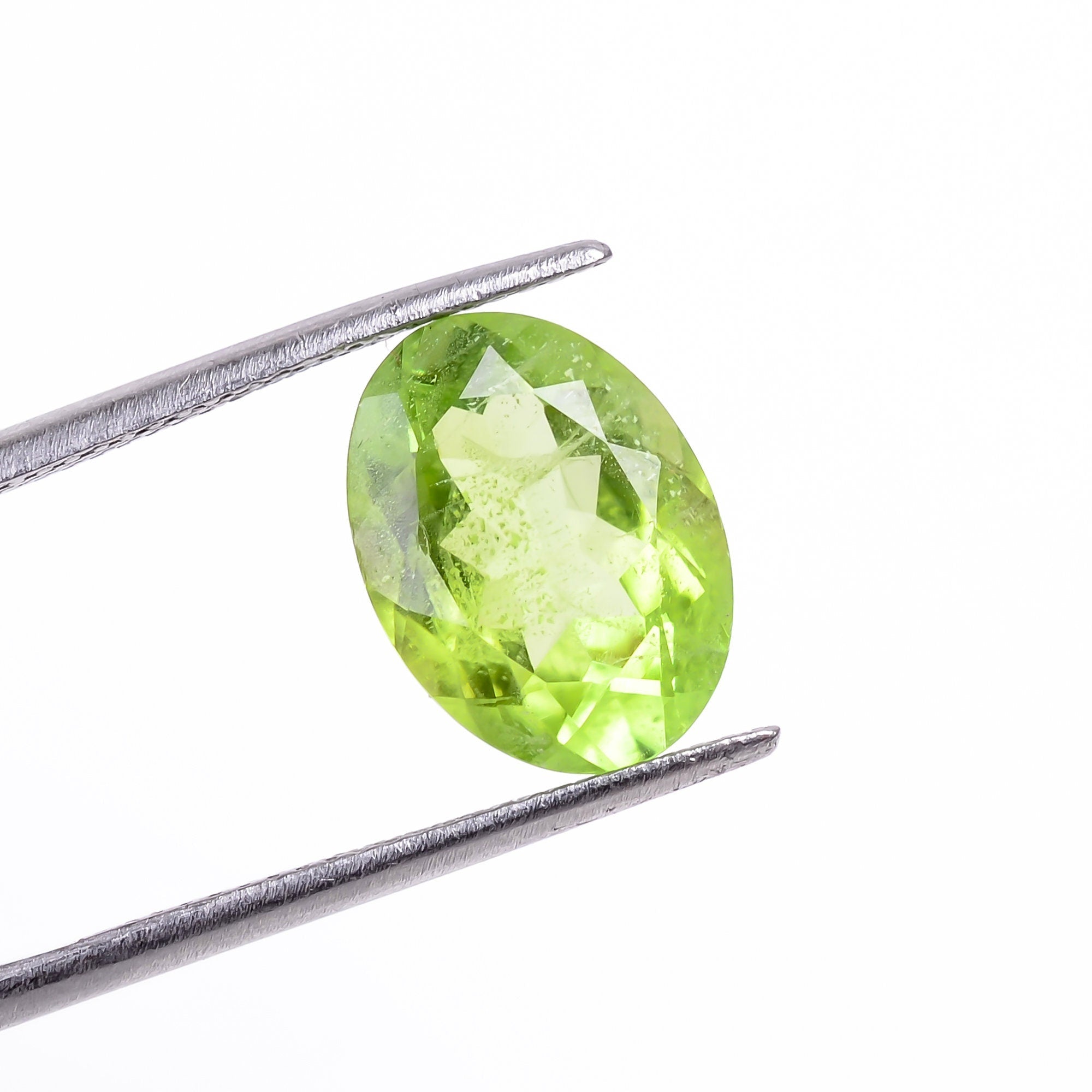peridot natural oval shape cut stone loose gemstone