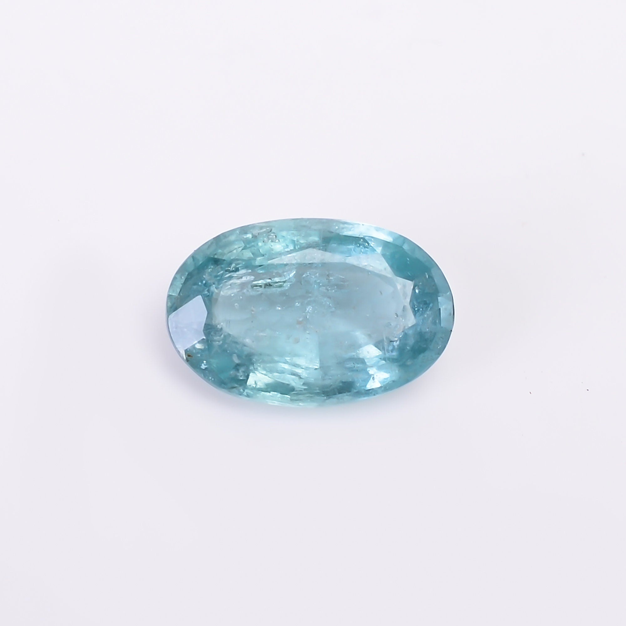 natural blue kyanite oval shape cut stone loose gemstone