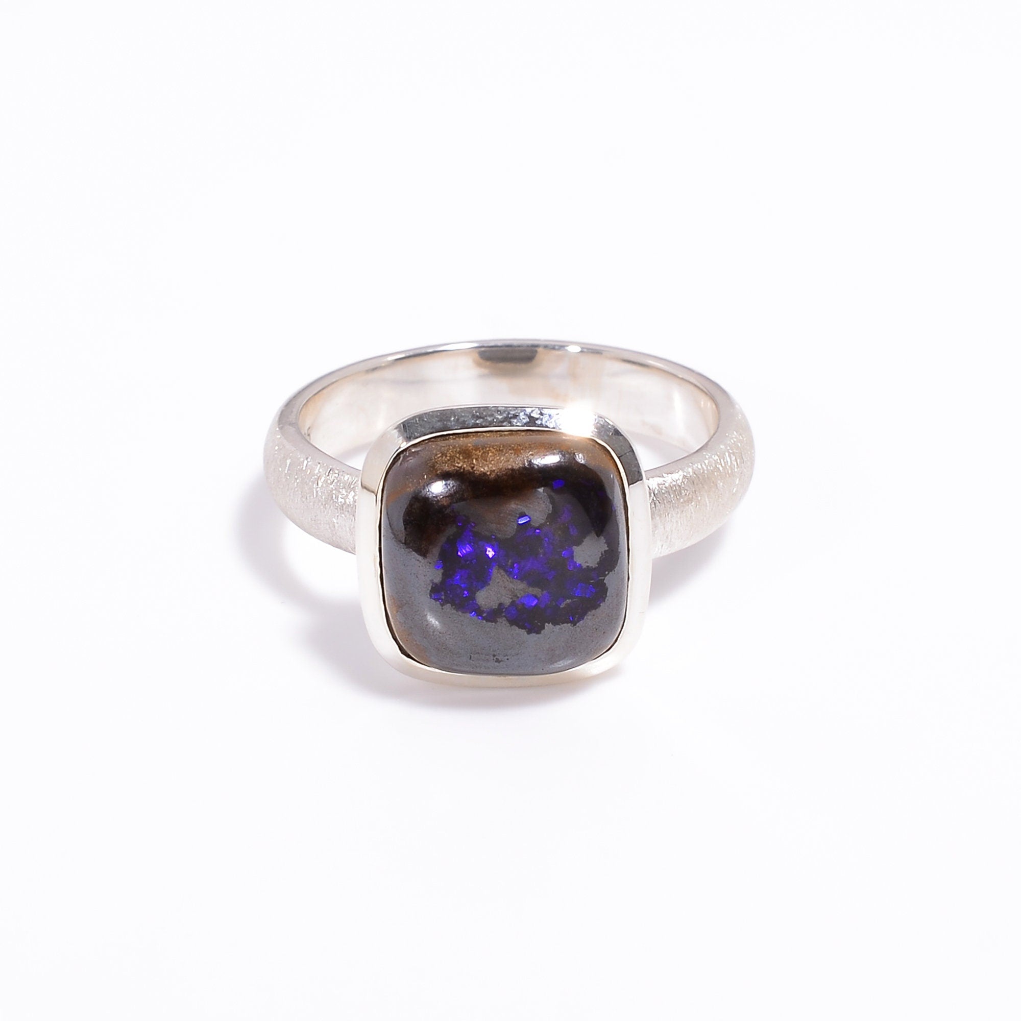 natural boulder opal cushion shape ethnic handmade mens ring 925 sterling silver ring 12 75 us 9 4 gms y 7779