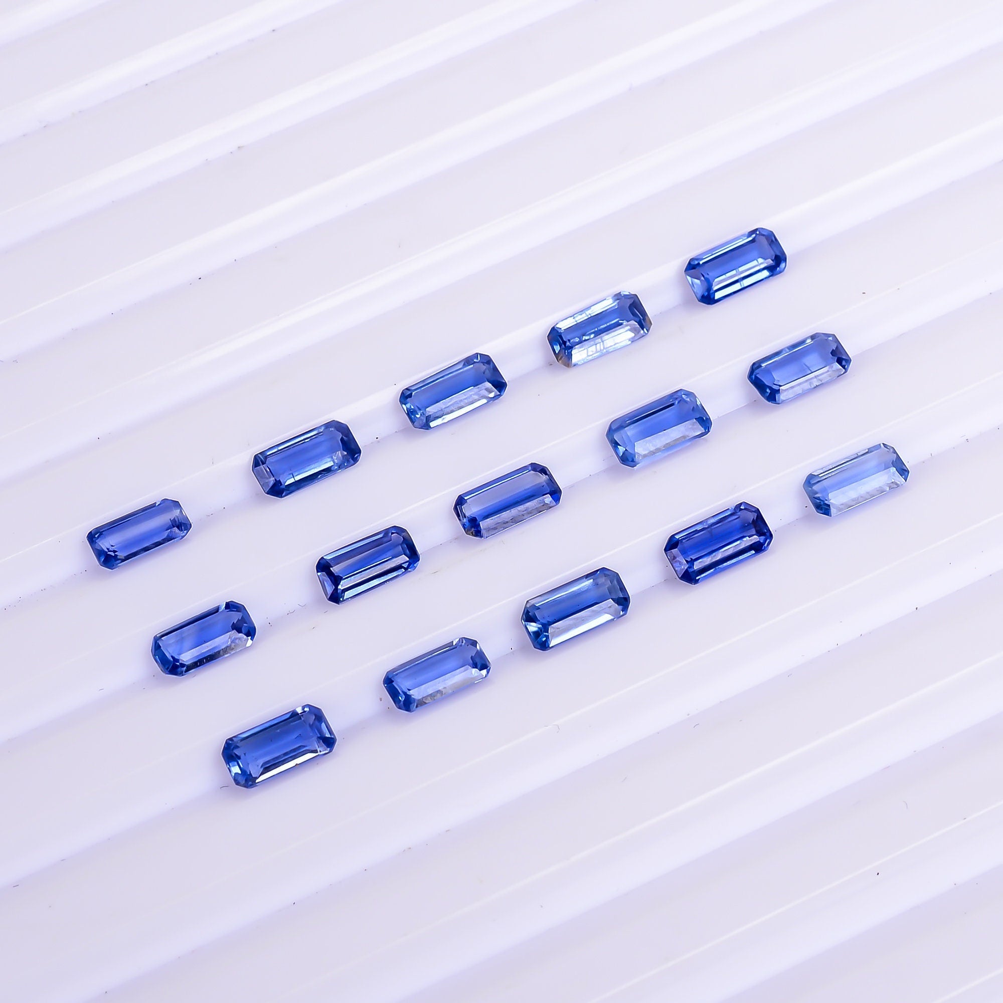 blue kyanite radiant shape cut stone loose gemstone 15 pcs