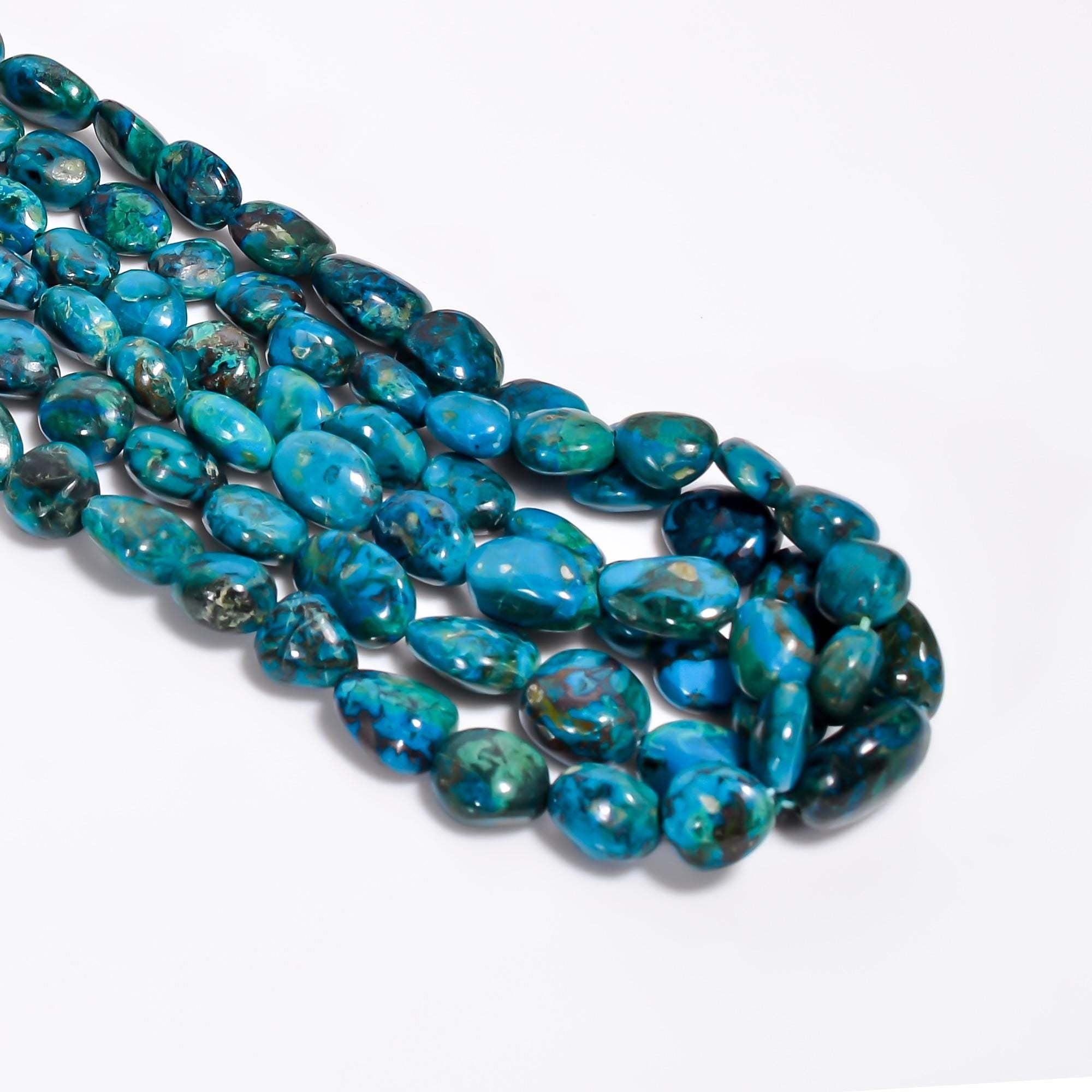 chrysocolla natural gemstone tumbled shape smooth 