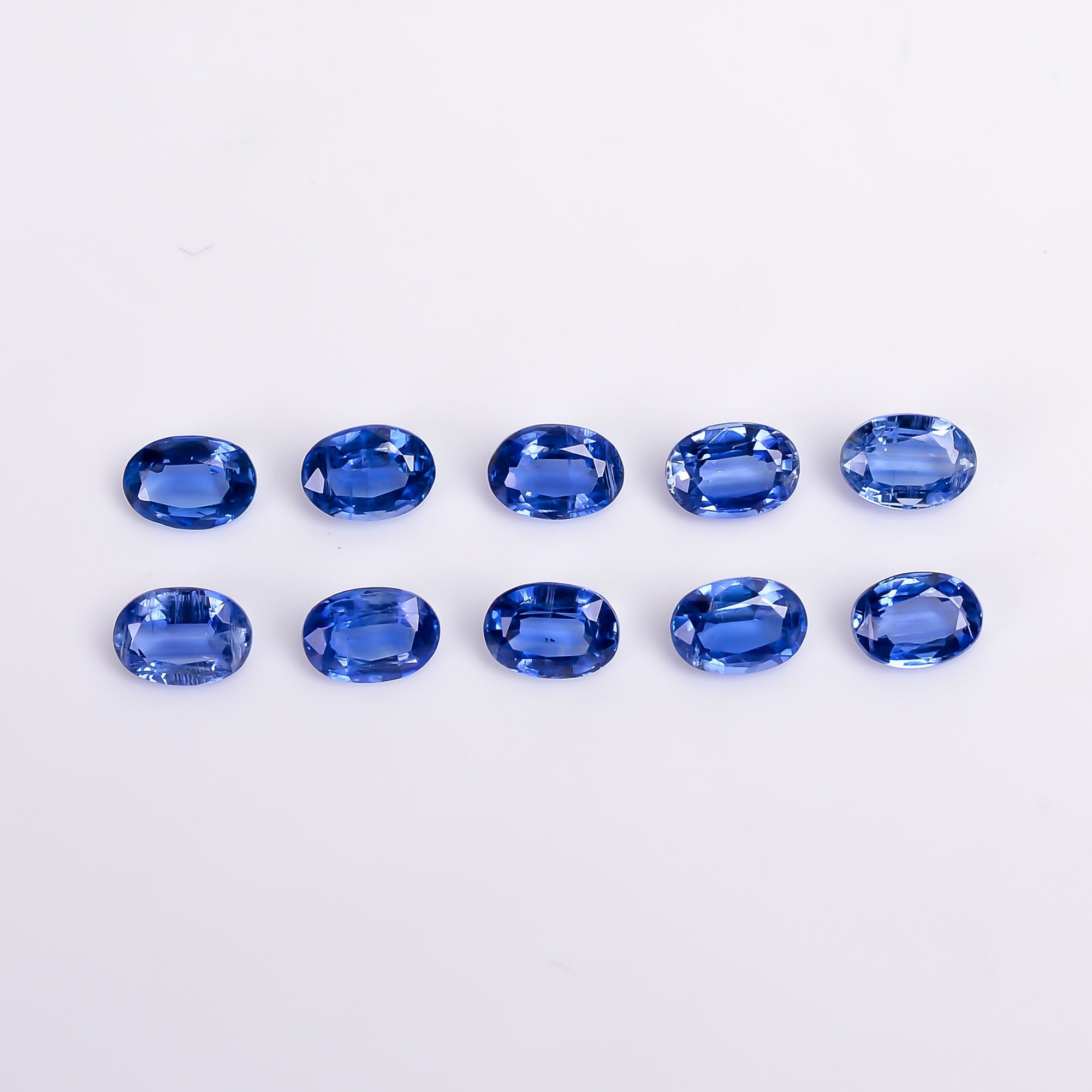 blue kyanite oval shape cut stone loose gemstone 10 pcs
