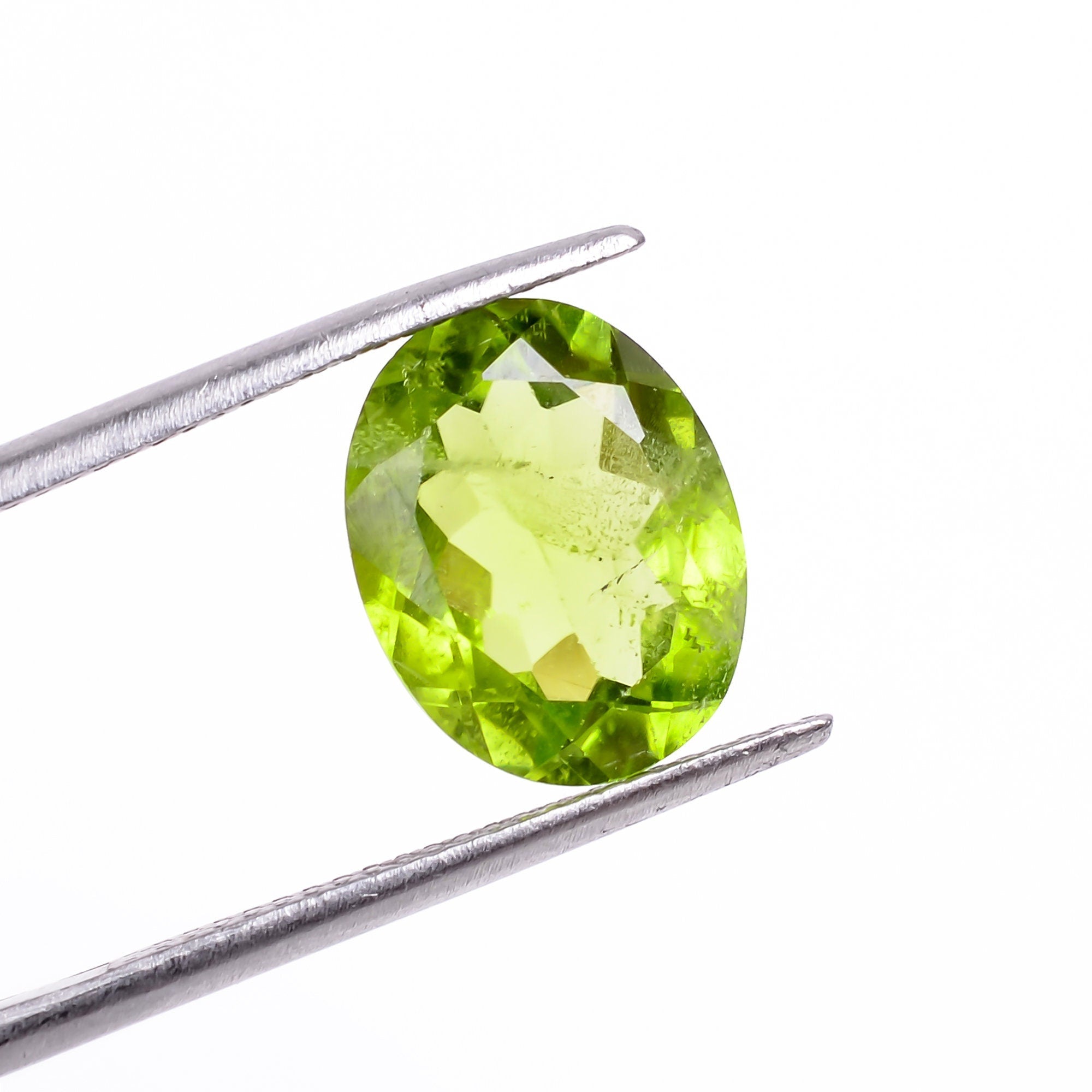 peridot natural oval shape cut stone loose gemstone