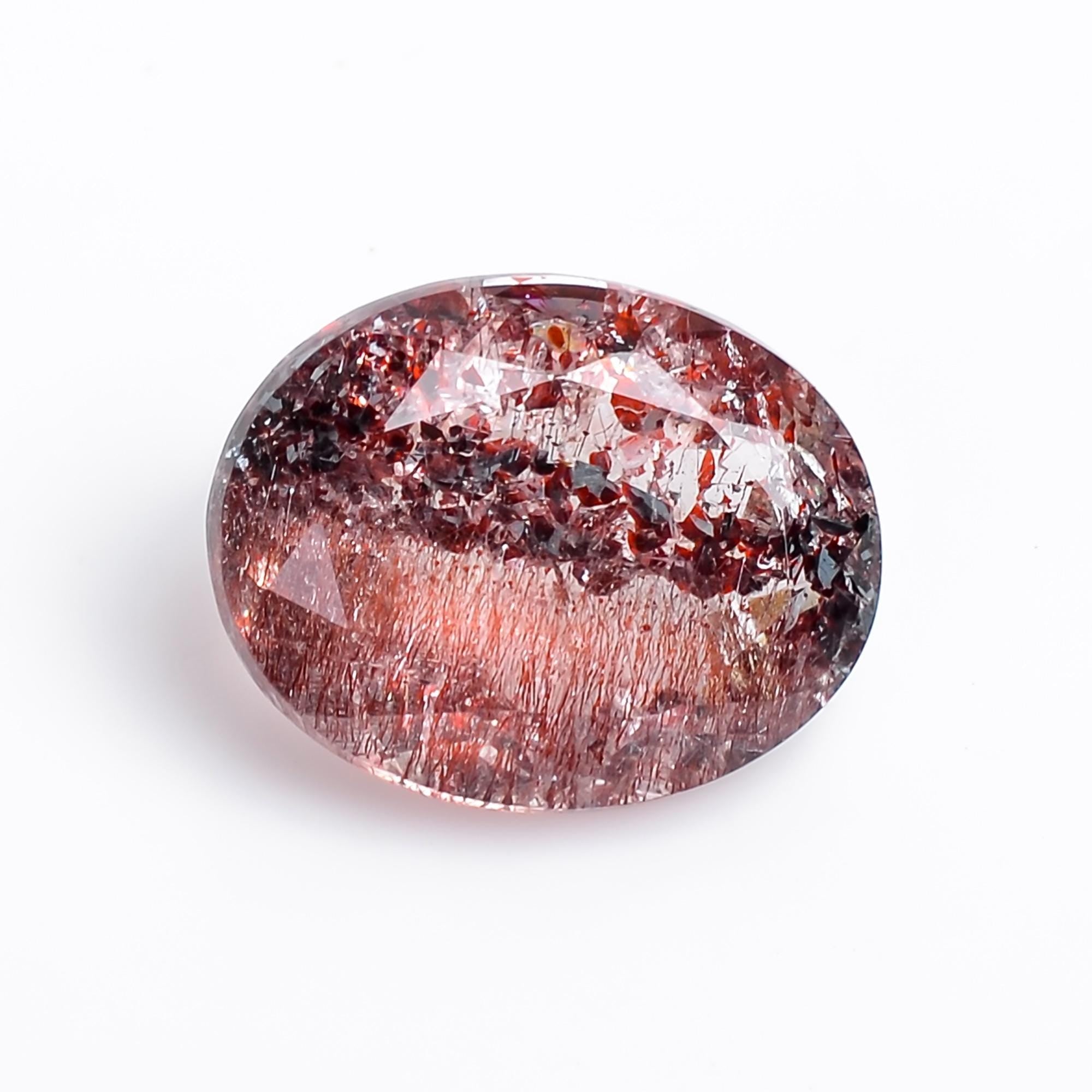 elestial quartz natural oval shape cut stone loose gemstone