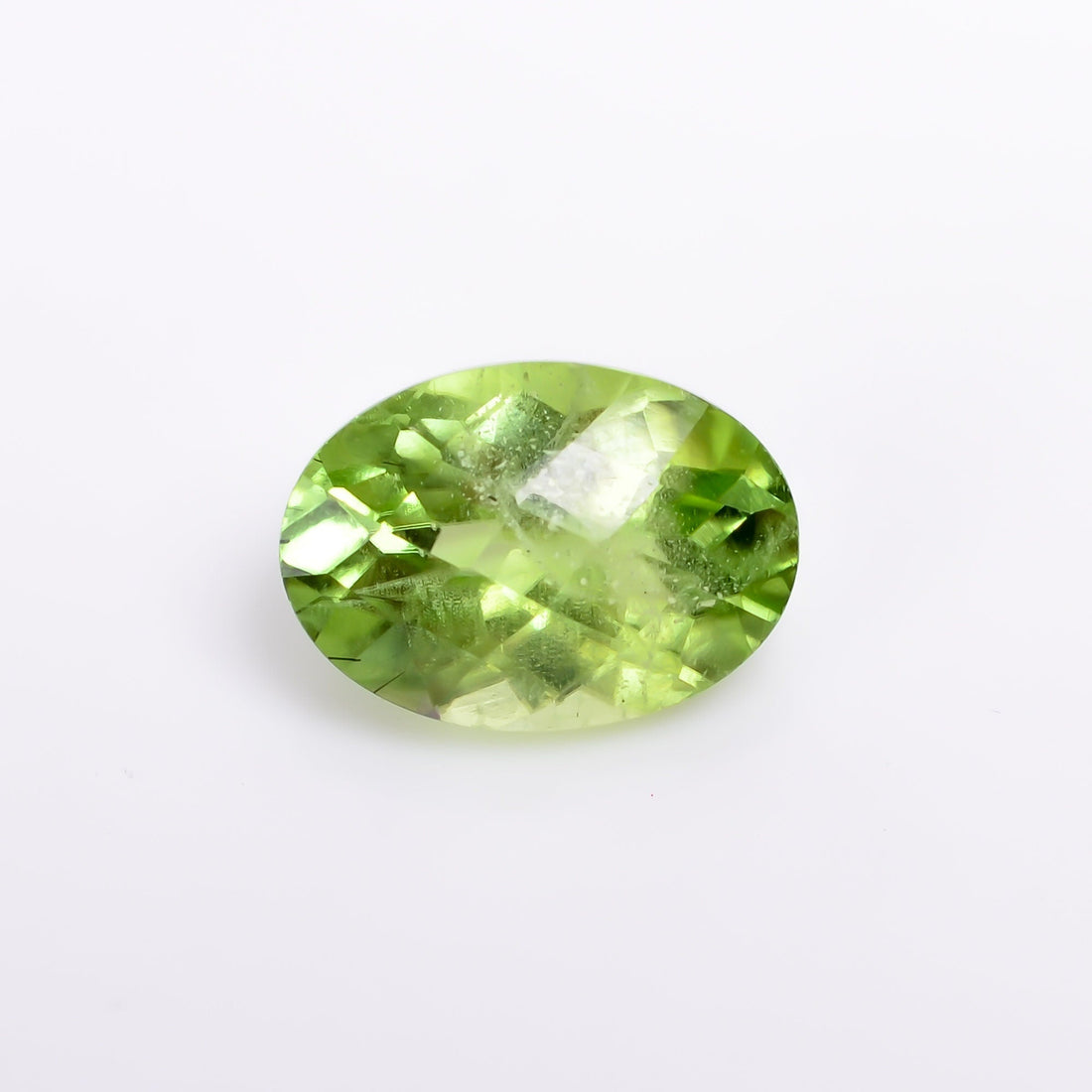 peridot natural oval shape faceted loose gemstone