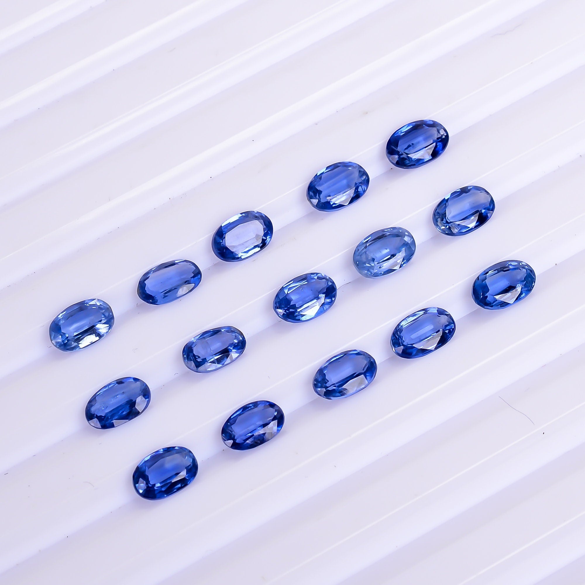 blue kyanite oval shape cut stone loose gemstone 15 pcs