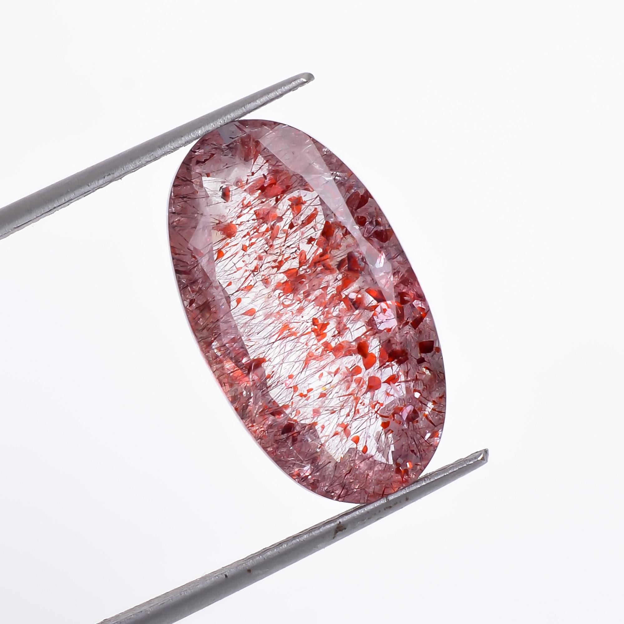 elestial quartz oval shape natural cut stone loose gemstone