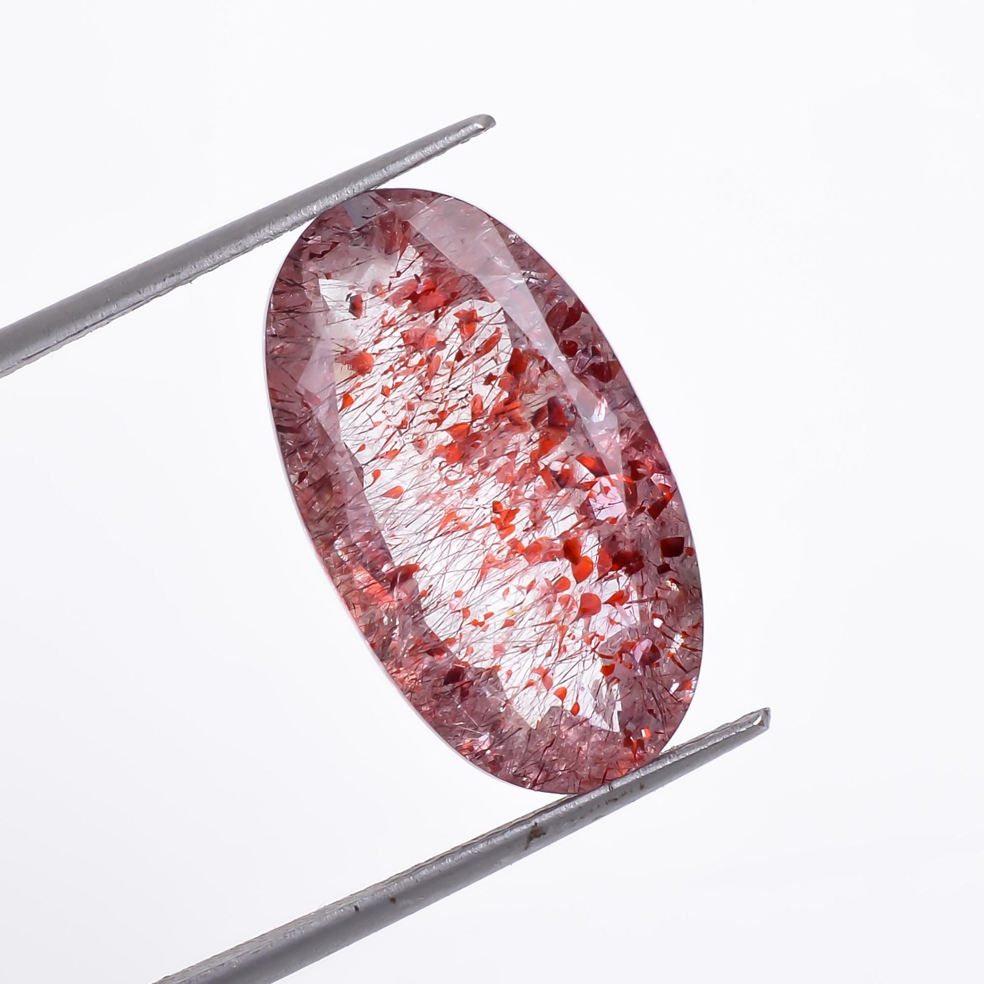 elestial quartz oval shape natural cut stone loose gemstone