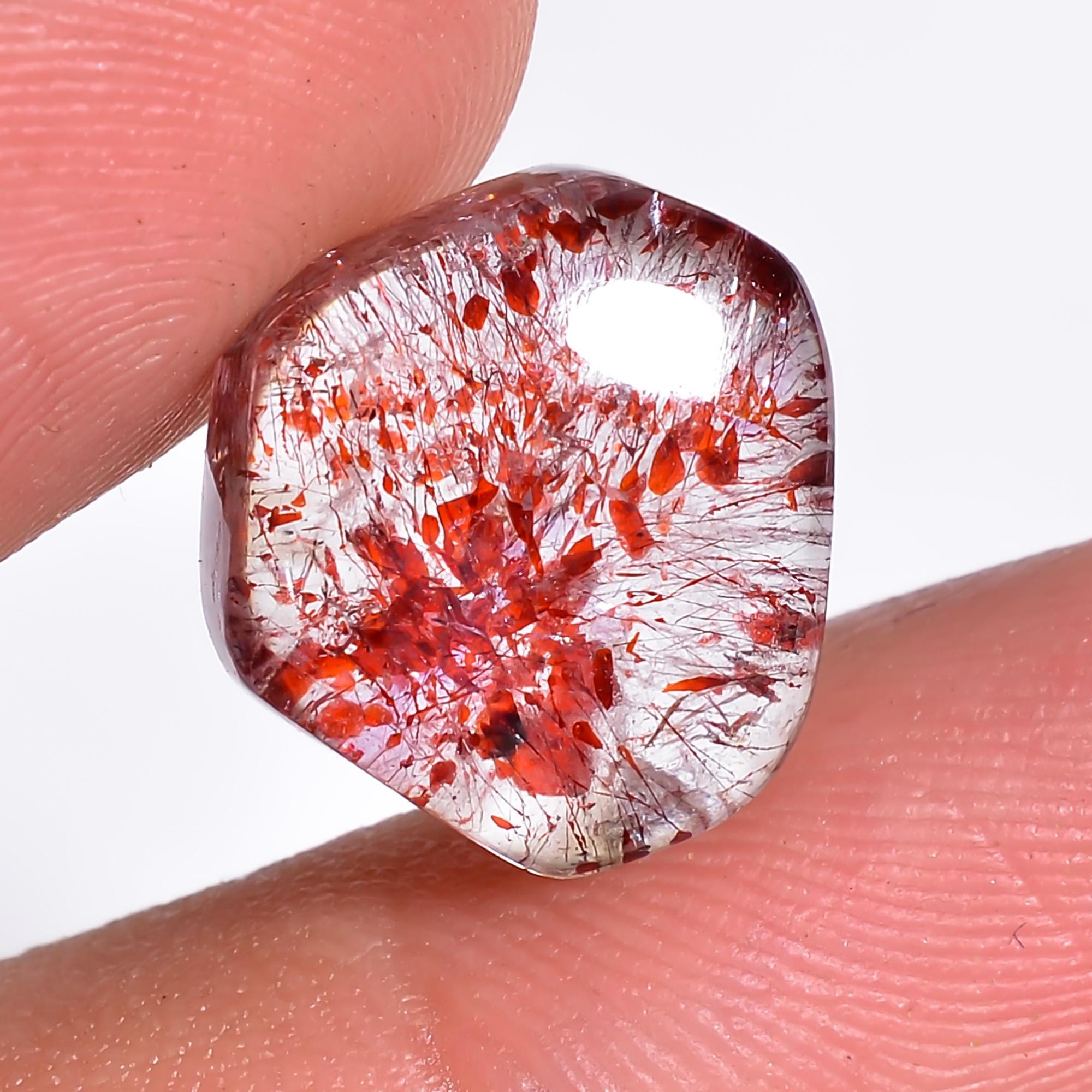 elestial quartz natural fancy shape cabochon loose gemstone