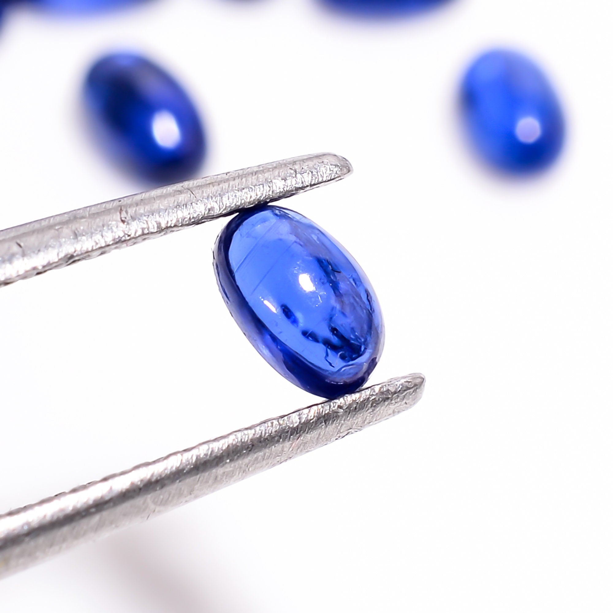 blue kyanite oval shape cabochon loose gemstone 25 pcs