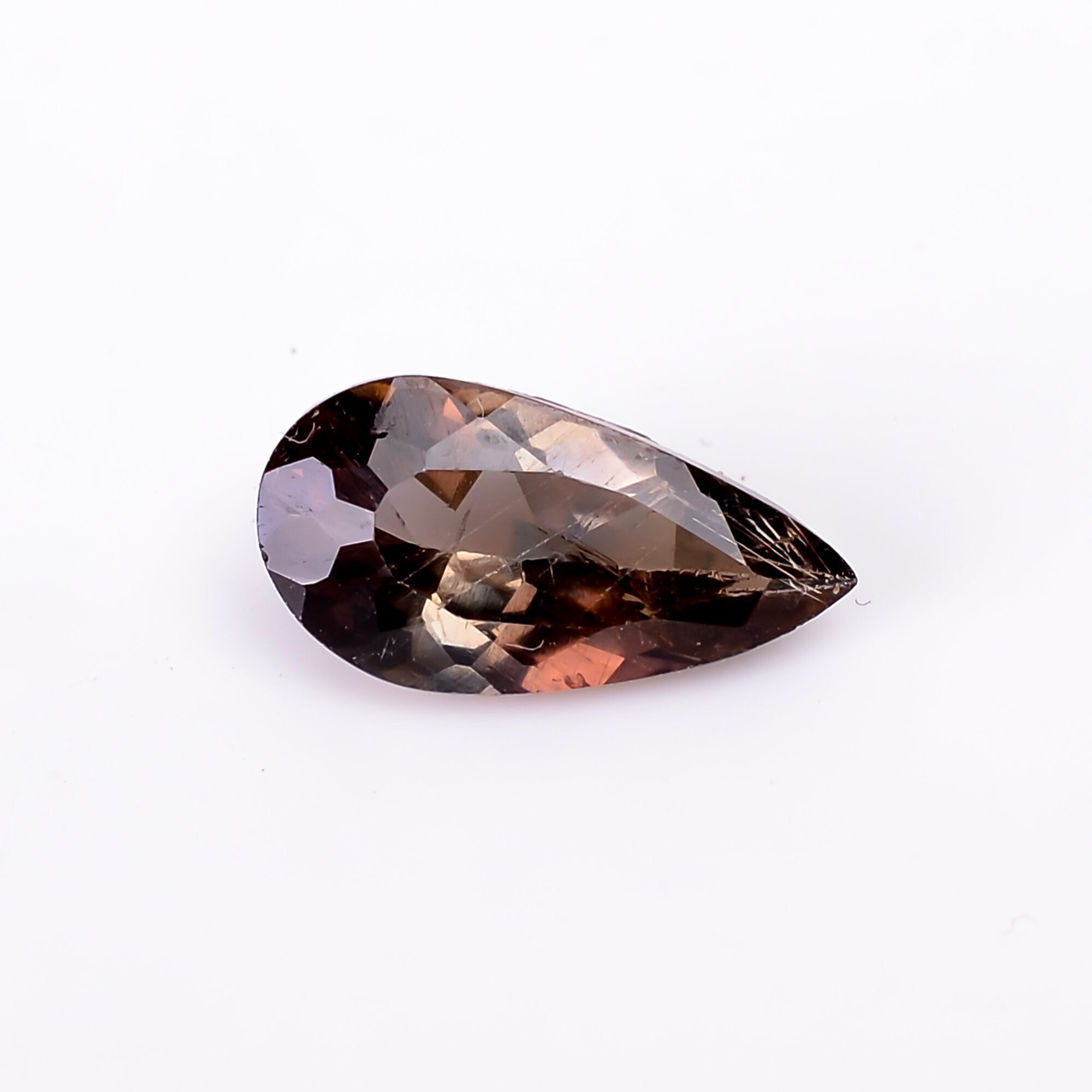 natural axinite pear shape cut stone loose gemstone