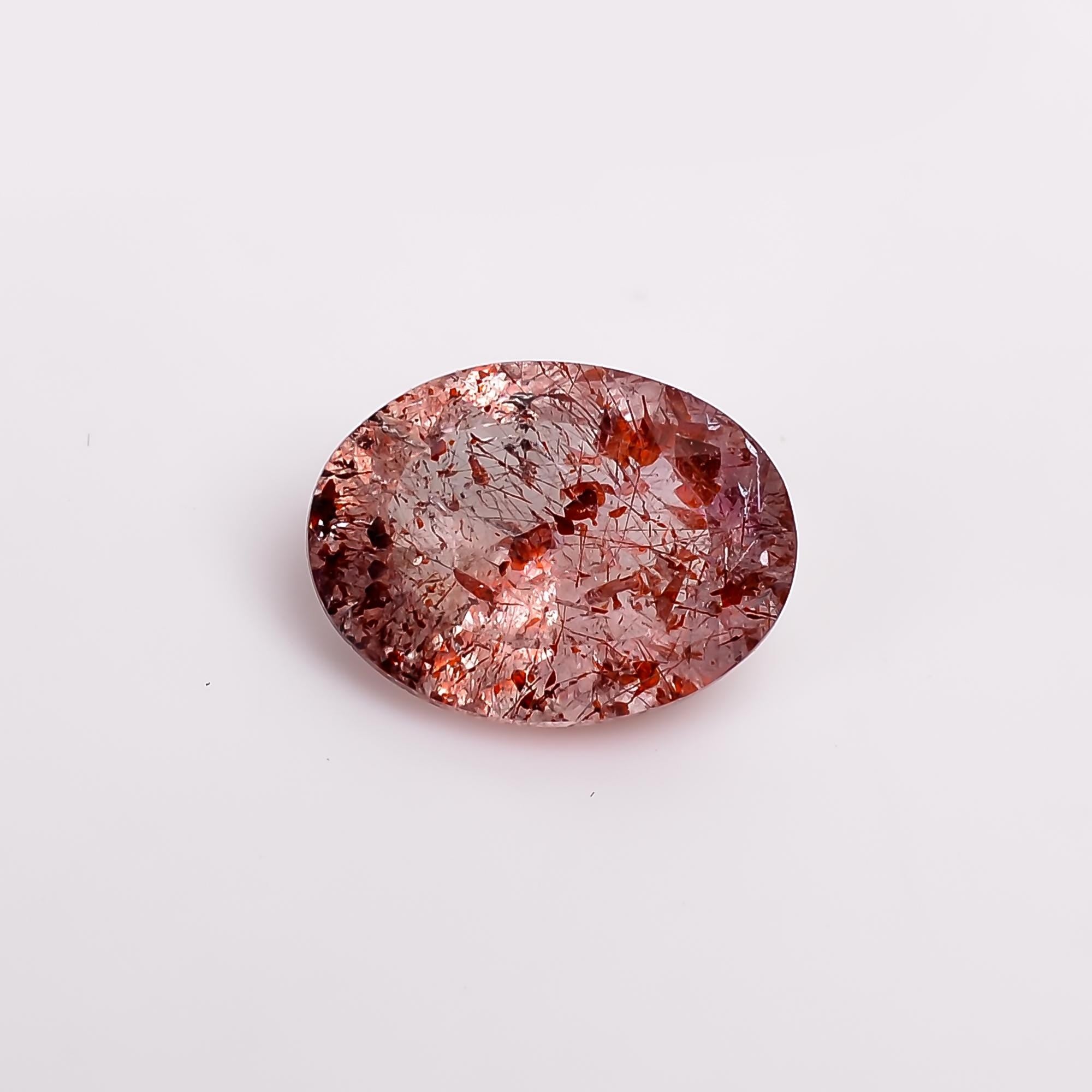 elestial quartz natural oval shape cut stone loose gemstone