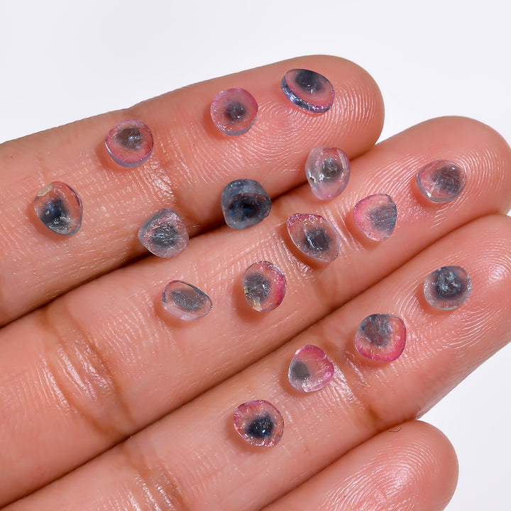 tourmaline multi colour natural fancy shape slice loose gemstone 15 pcs lot