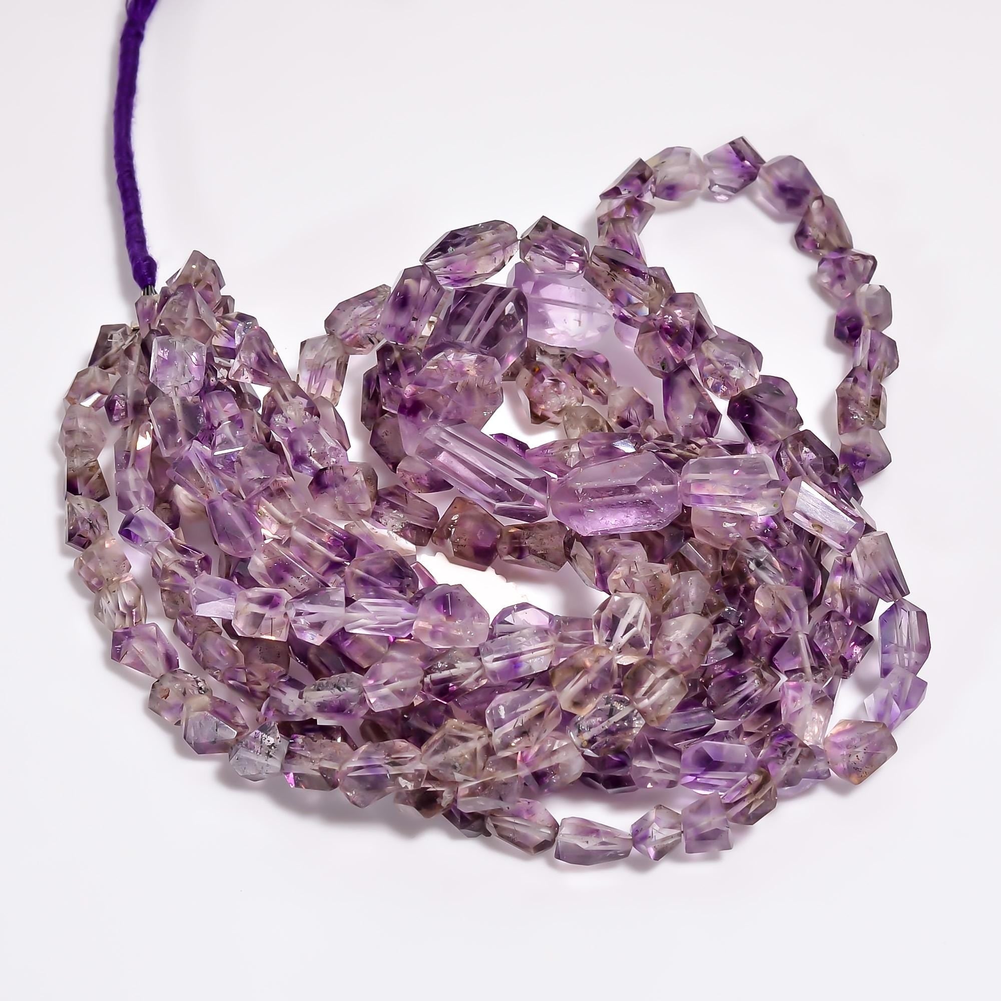 elestial amethyst natural gemstone tumbled shape faceted 