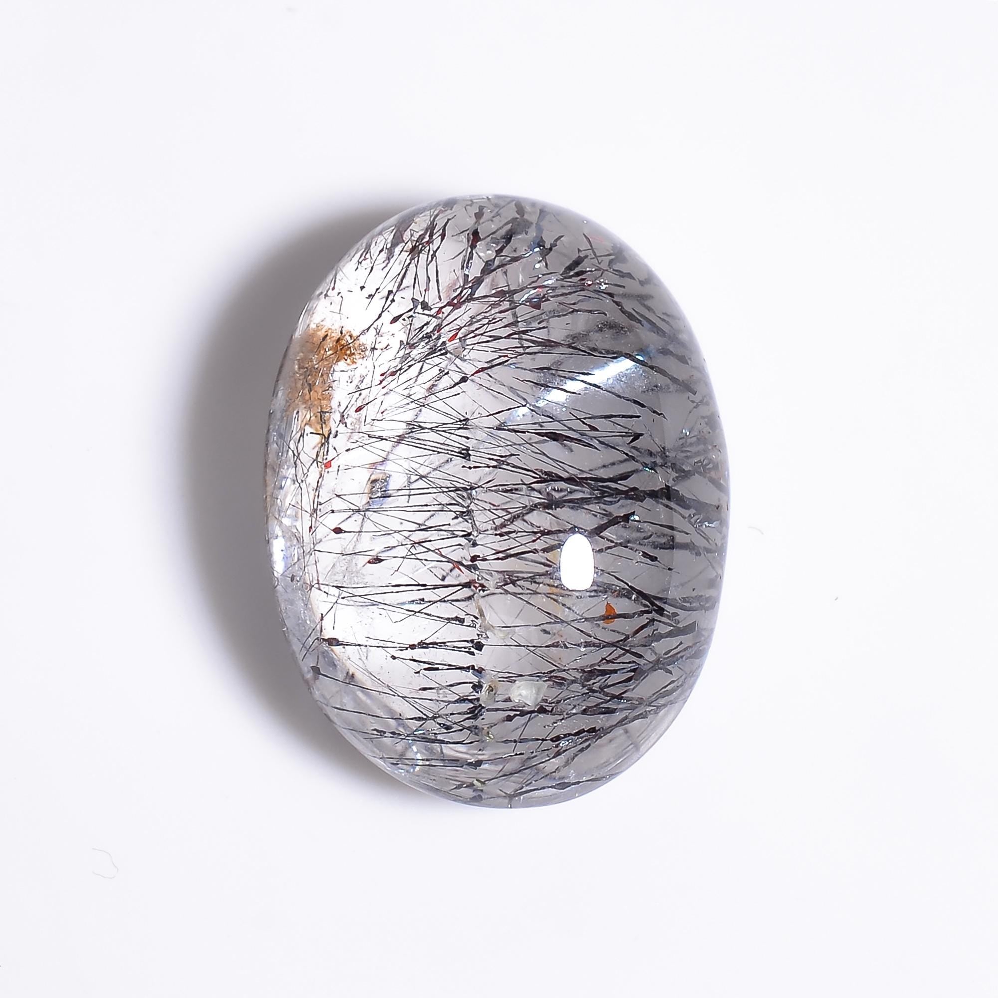 elestial quartz natural oval shape cabochon loose gemstone