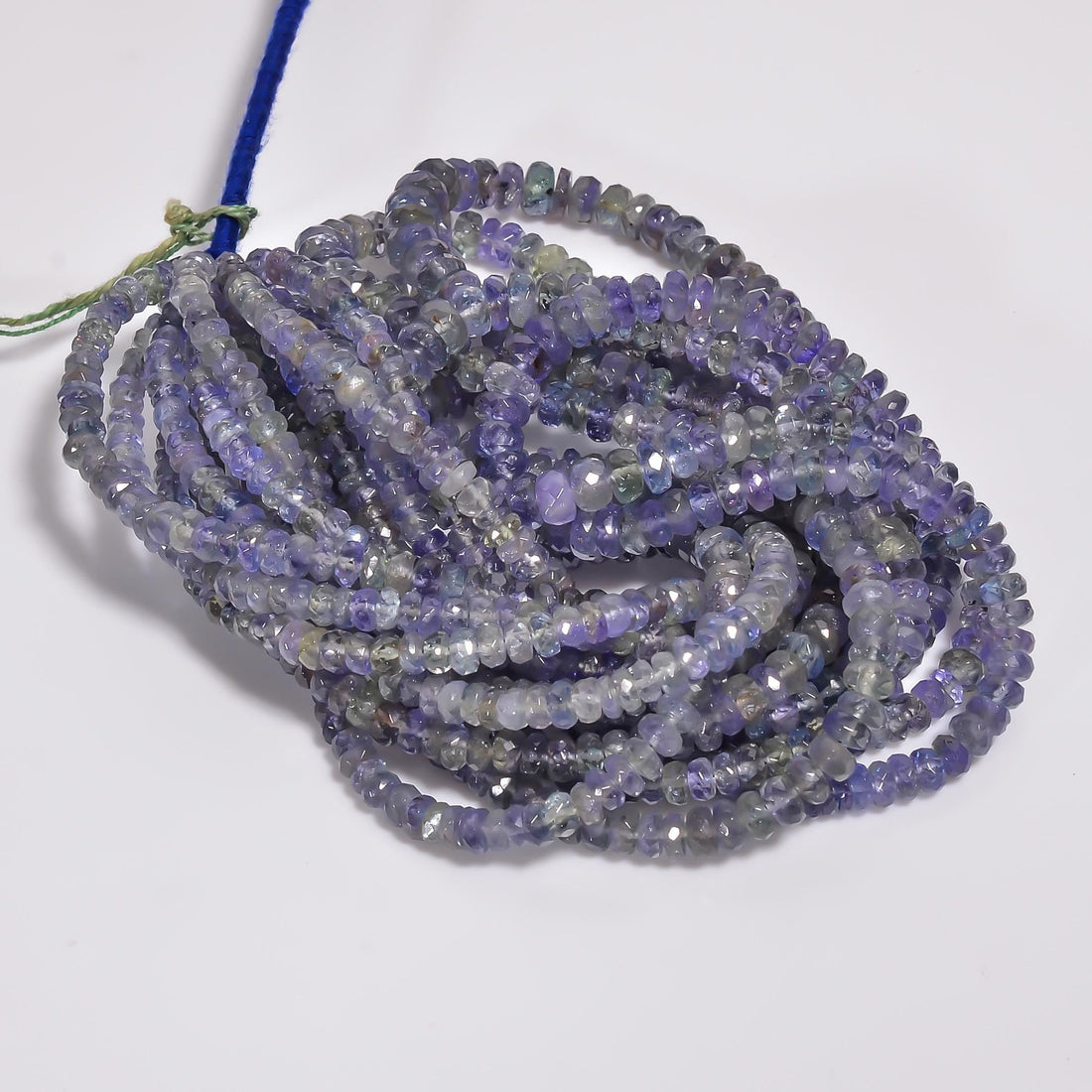 bio color tanzanite natural gemstone rondelle shape faceted 