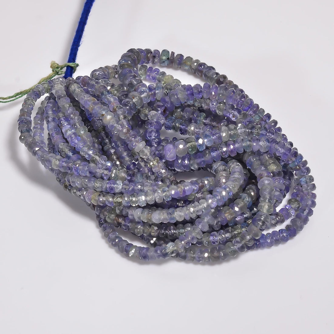 bio color tanzanite natural gemstone rondelle shape faceted 
