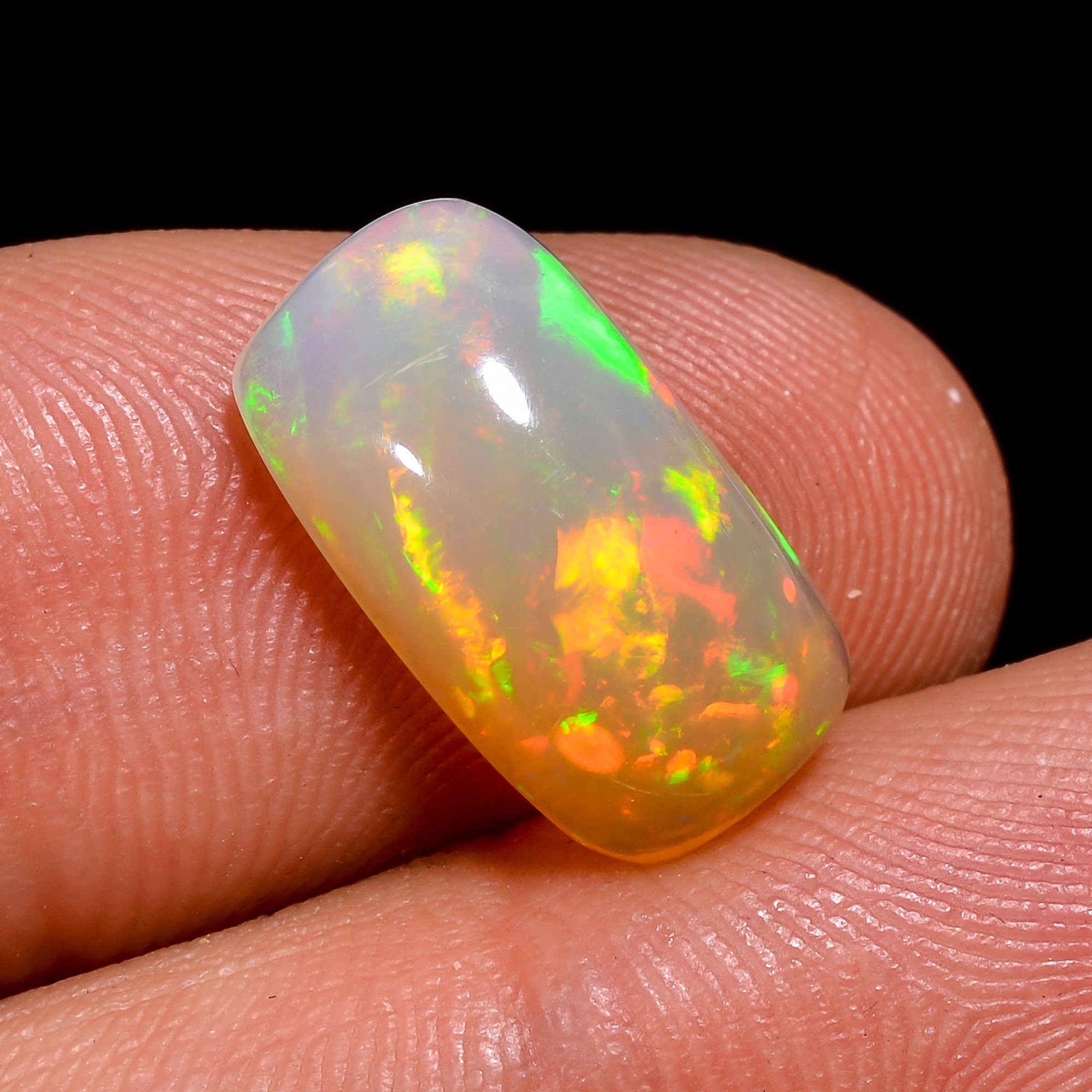 ethiopian opal natural radiant shape cabochon loose gemstone