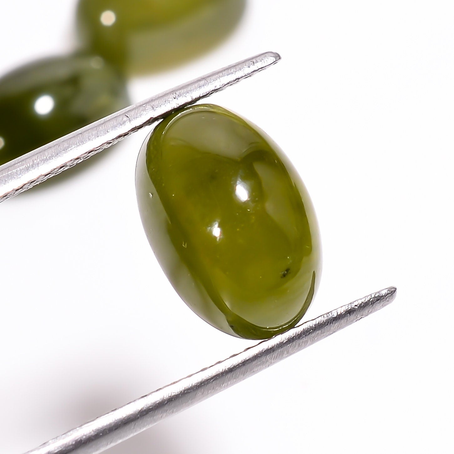 vesuvianite idocrase oval shape cabochon loose gemstone 3 pcs