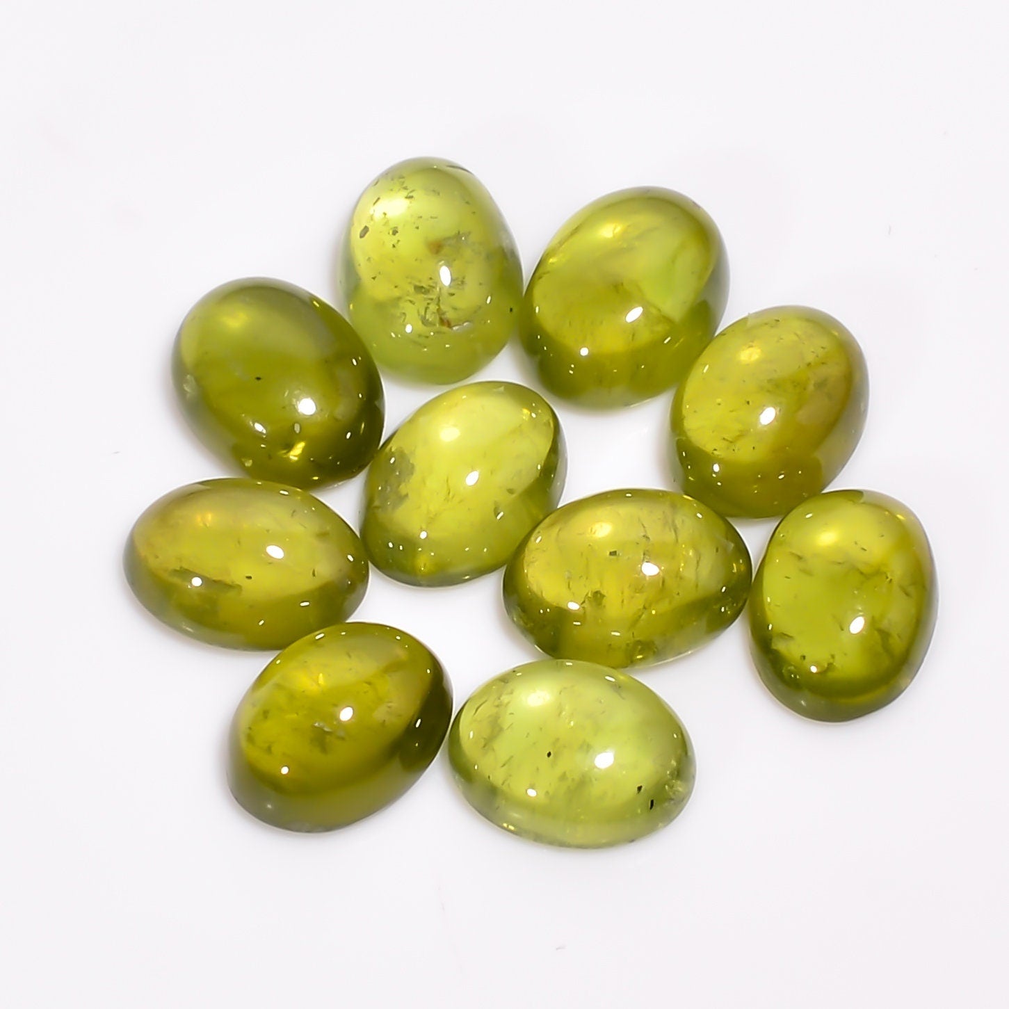 vesuvianite oval shape cabochon loose gemstone 10 pcs lot