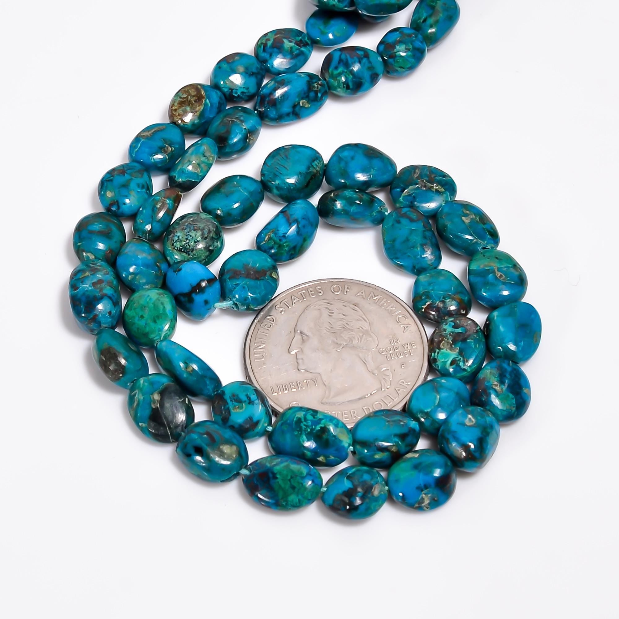 chrysocolla natural gemstone tumbled shape smooth 